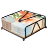 Flat Napkin Holder Metal Kitchen Napkin Holder With Weighted Tension Arm Rustic Tissue Paper Dispenser For Countertop Table 1
