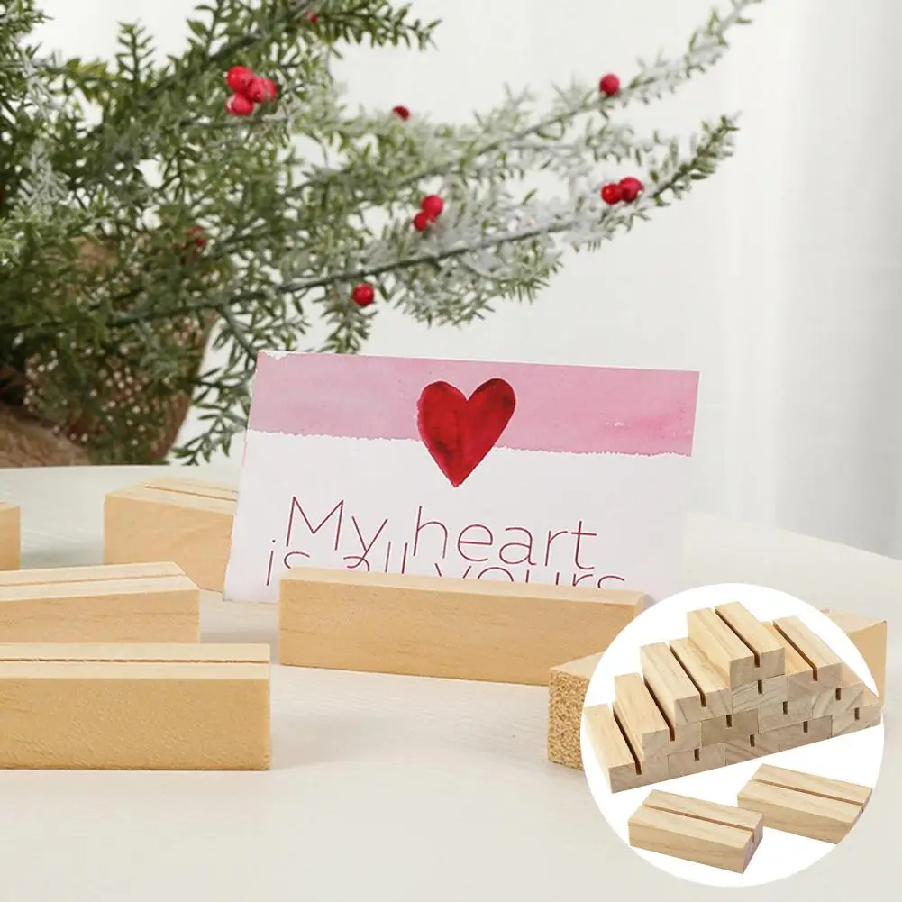 Wooden Card Holder Base High Strength Place Card Holder Postcard Business Bracket