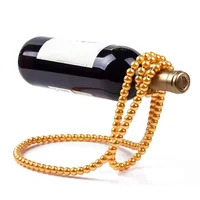 Creative Pearl Necklace Wine Rack Luxury Magic Metal Resin Hanging Suspension Wine Bottle Holder Home Bar Desktop Decoration New 1