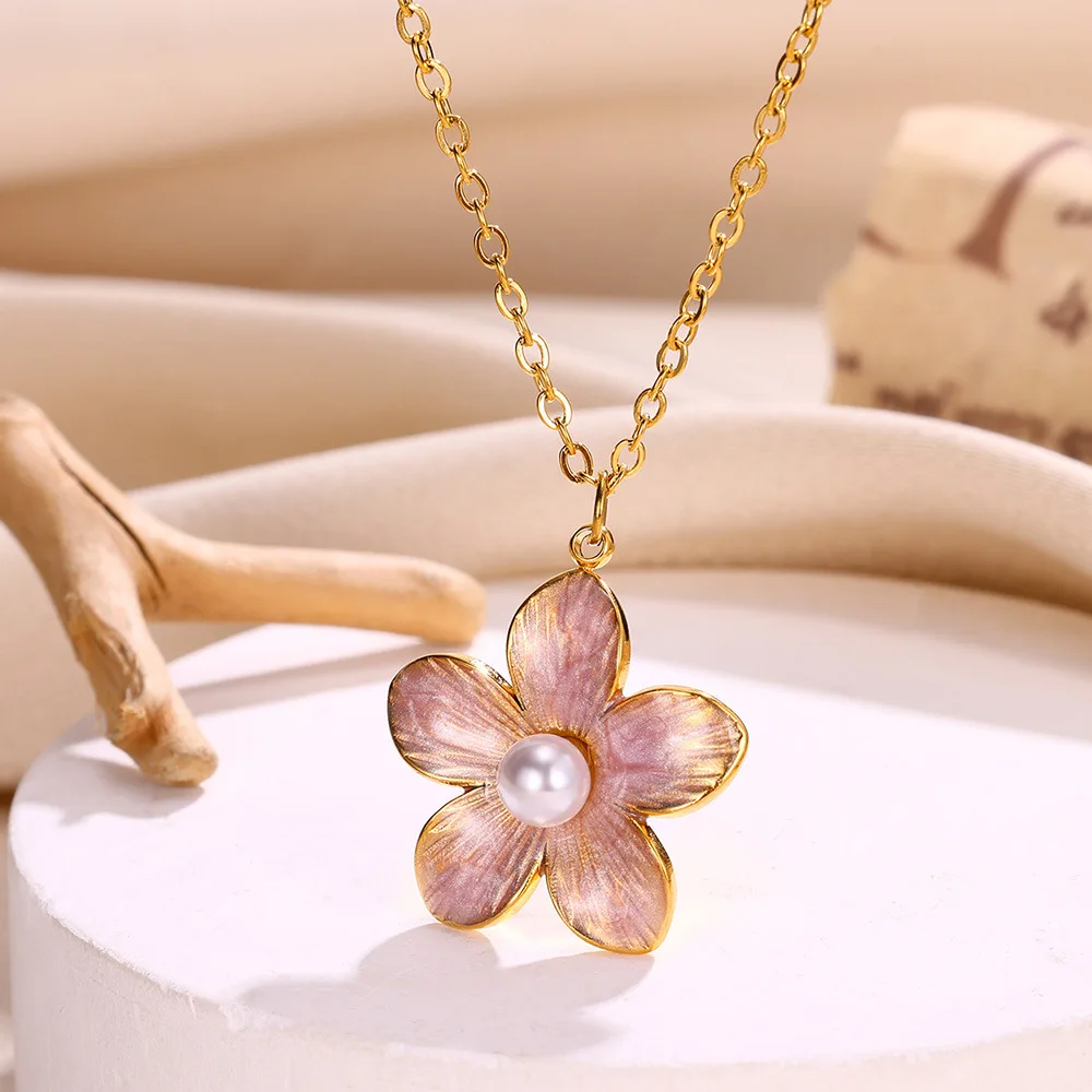 Exquisite Necklaces Gold Color Stainless Steel