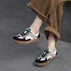 GKTINOO Spring Autumn Suede Sneakers Women Genuine Leather Patchwork Flats Lace-up Round Toe Ladies Training Shoes Handmade 1