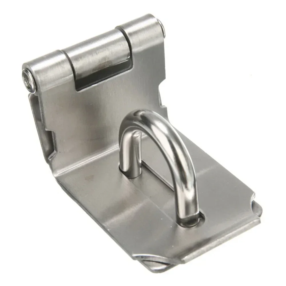 Padlock Hasp 90 Degrees Stainless Steel Hasp Gate Shed Latch Lock Home Safety Door Clasp Lock Anti-theft Plate Buckle gate door lock