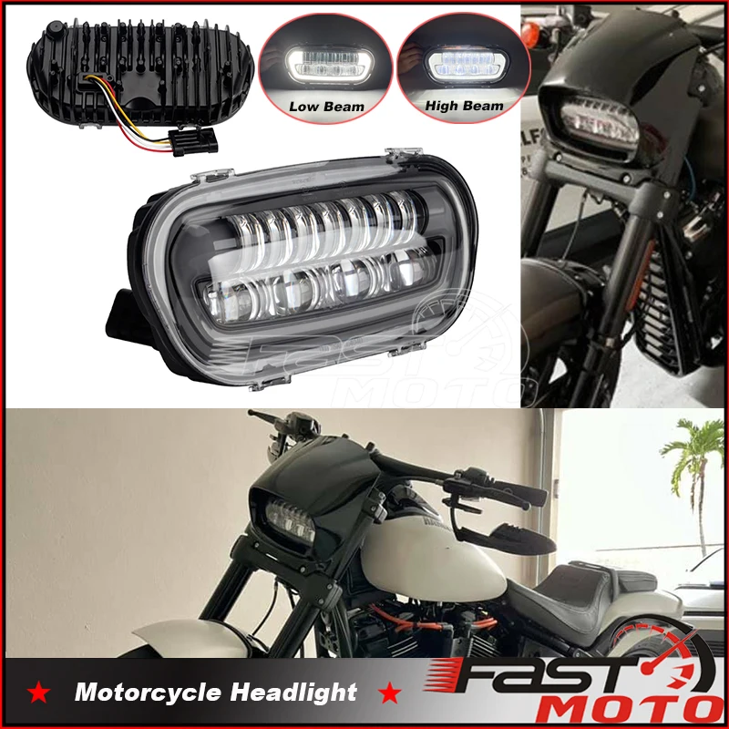 Motorcycle 9.8" Led Headlight Assembly Hi/lo Beam Drl Front Head Lamp