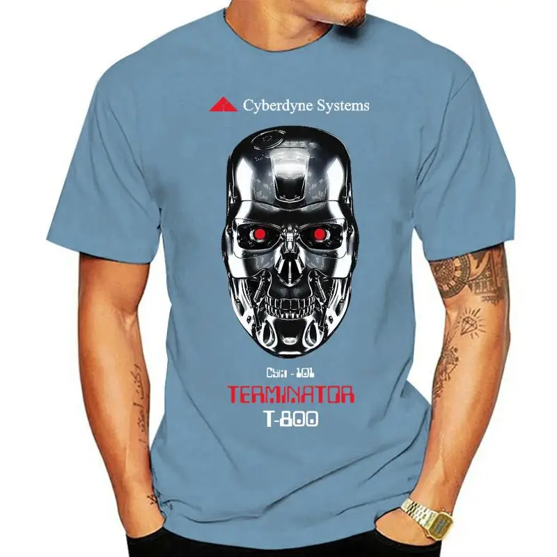 

Мужской Терминатор T800 эндоскелет Skynet Cyberdyne Systems фильм футболка Ретро