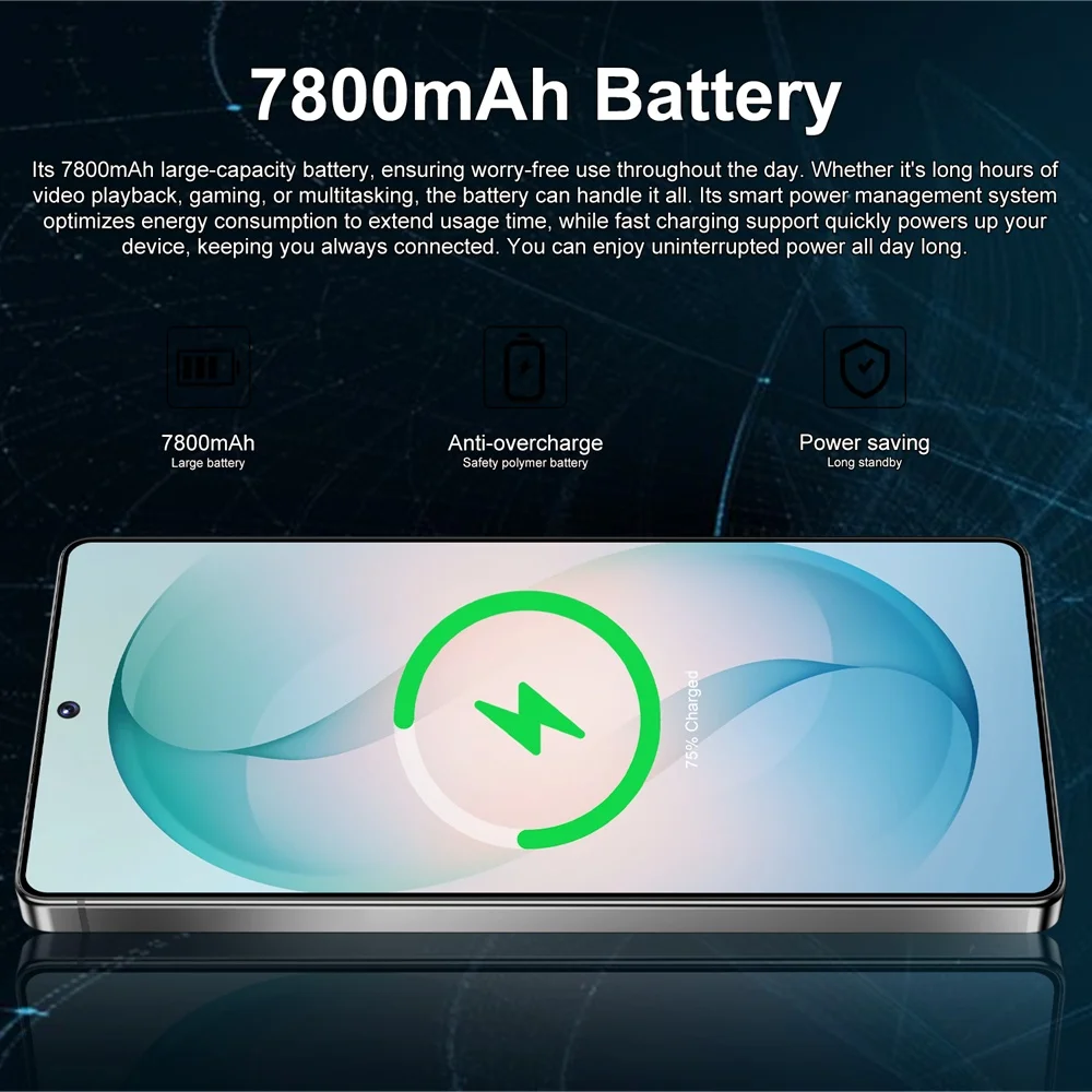 K-Touch Mobile Phones C26 Ultra Smartphone Android 15 Cell Phone 7.3 Inch 16+48MP 22GB+2TB 7800mAh 5G Dual SIM Face Unlocked Cellphones For Men Women Gifts