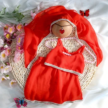 ملابس تصوير هندية لطفلة حديثة الولادة 2