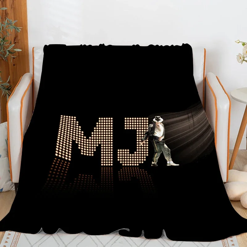 Nap Blanket Sofa M-Michael J-Jackson Knee Bed Fleece Camping Warm Winter Fluffy Soft Blankets King Size Microfiber Bedding 2