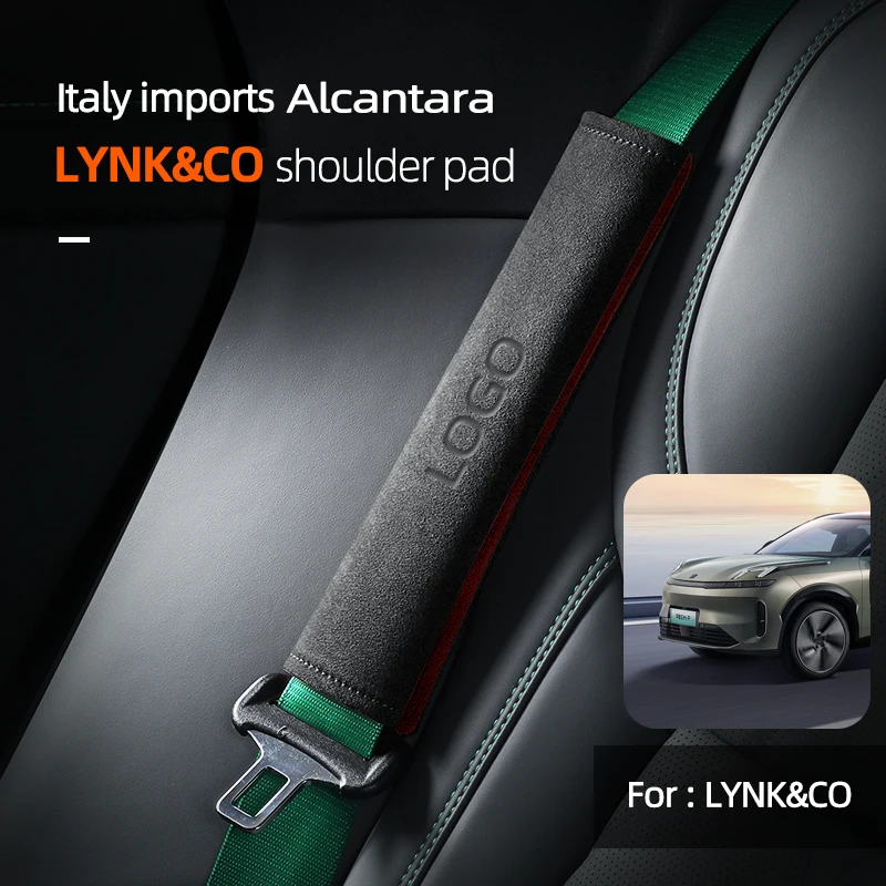 

Alcantara Car Seat Belt Suede Protection Cover Shoulder Guard For Geely Lynk & co 01 05 03 09 02 04 06 07 08 Auto Accessories