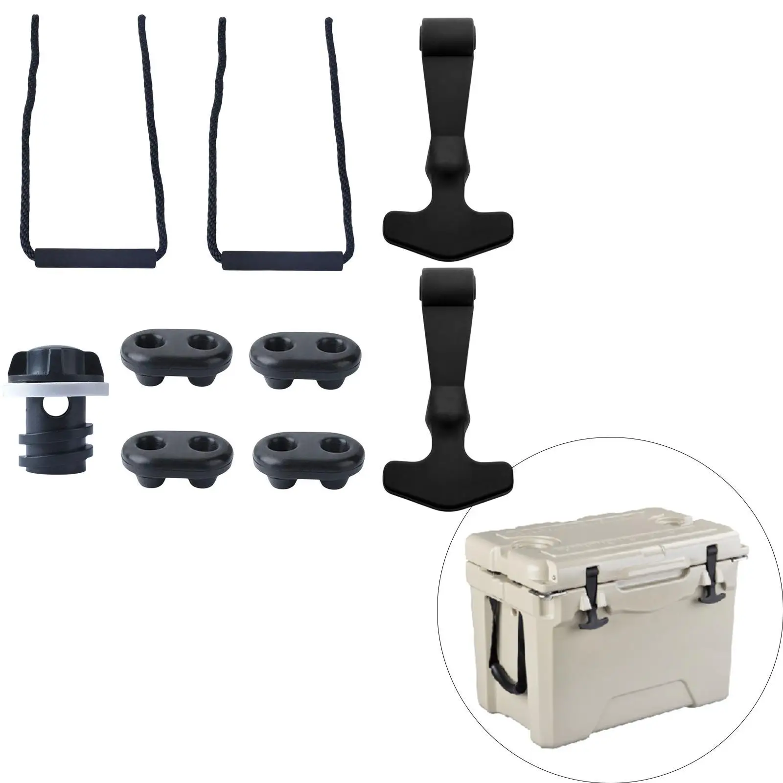 Cooler latches Cooler Accessories Attachment Replacement Handles Rope EVA Grip for Fishing Beach Hiking Outdoor Camping