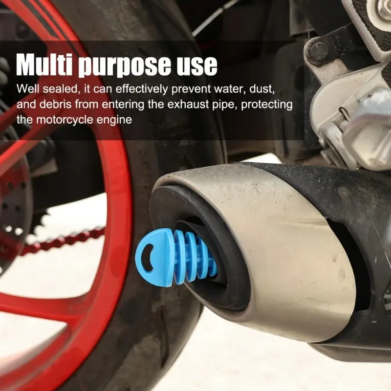 Exhaust Pipe Plug Tailpipe Rubber Air Bleeder Plug Exhaust Wash Plug Pipe Protector for Motocross Off-road Motorcycle Parts