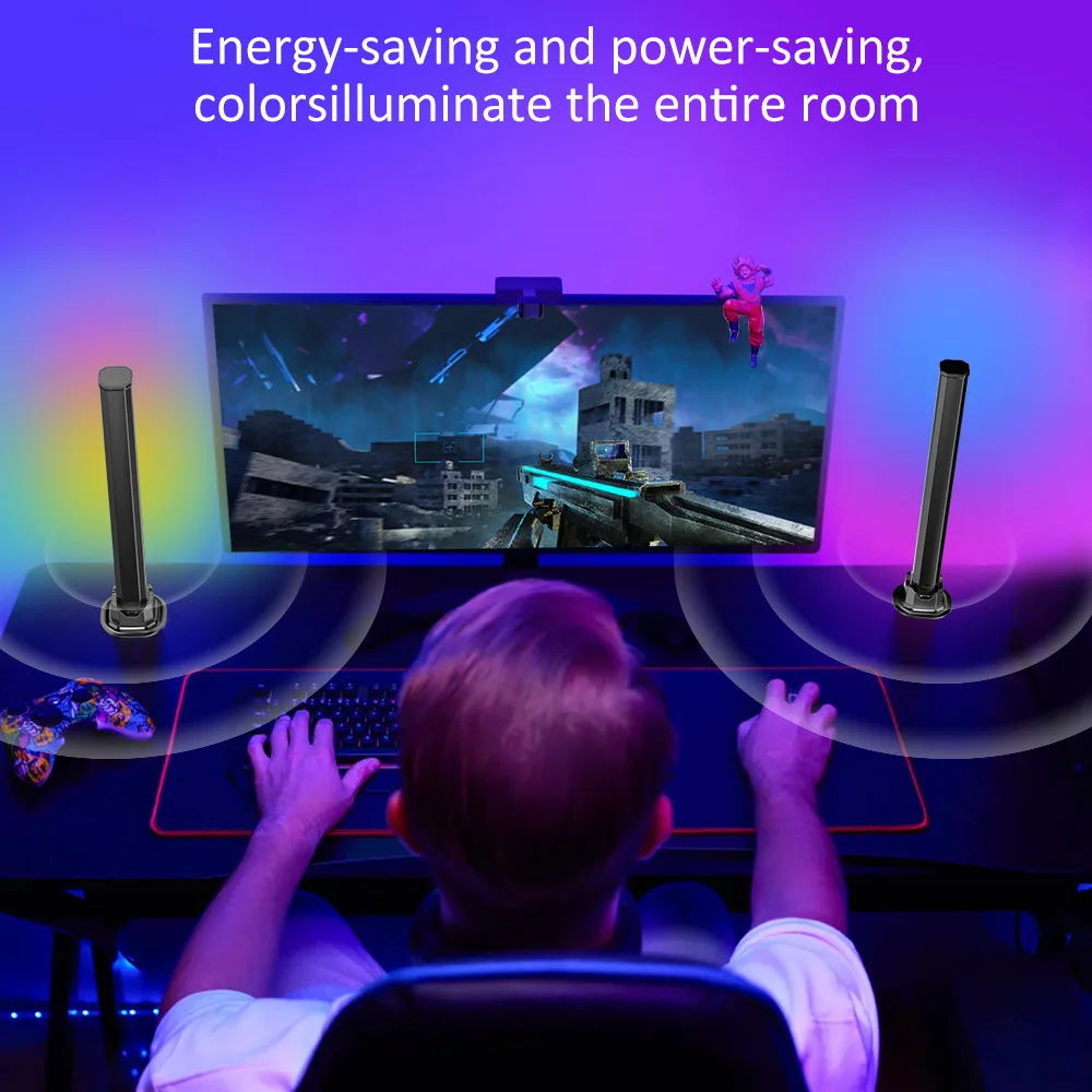 RGBIC LED ����ũž �÷ξ� ���� ����Ʈ ��, �߰� ����, ���� ����, ������ ����, ���ӿ� �����Ʈ, TV �� ��� ����