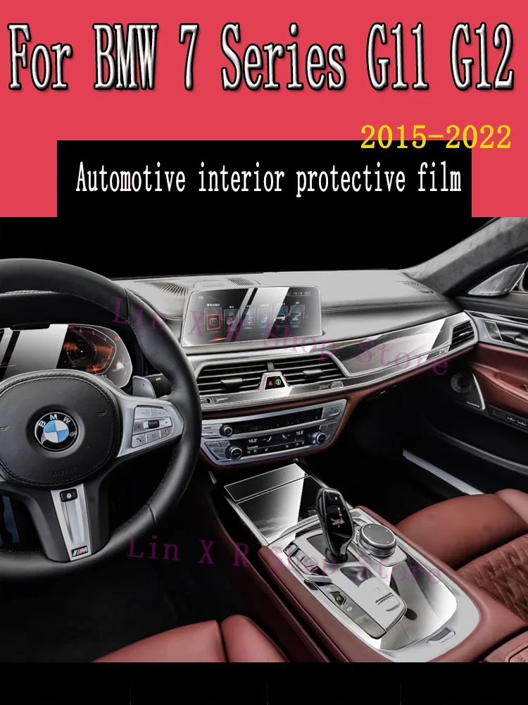 

For BMW 7 Series G11 G12 2015-2022 Gearbox Panel Navigation Screen Automotive Interior TPU Protective Film Cover Anti-Scratch