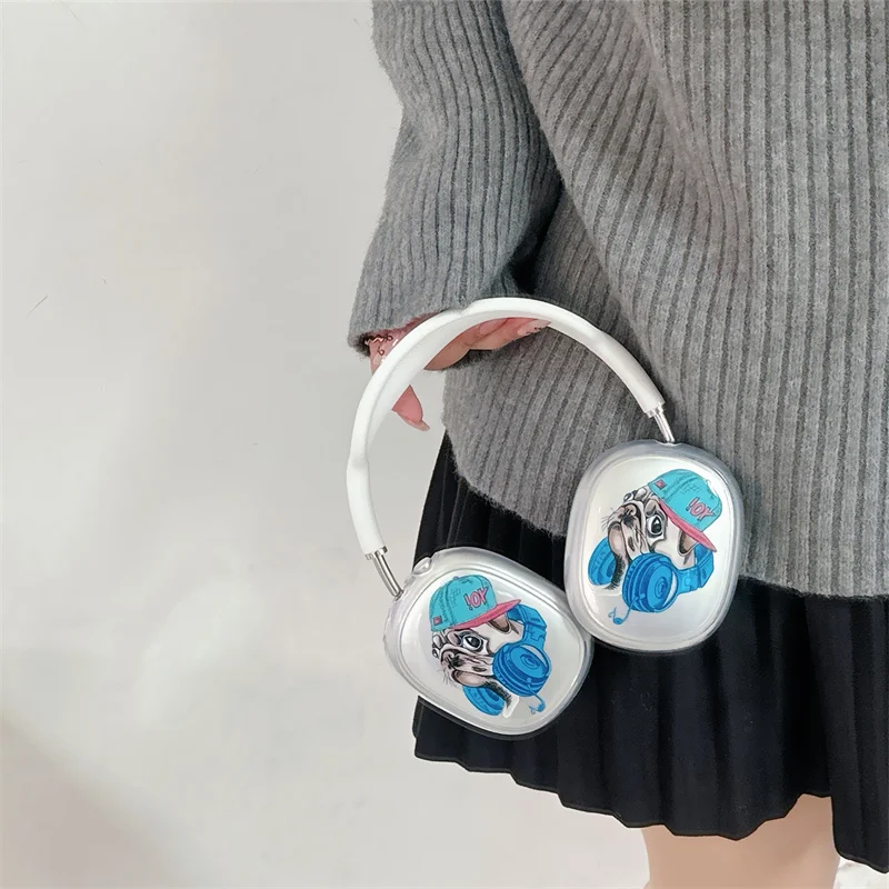 Kawaii Cool Dog Cover Protettiva Per Apple Airpods Max Clear Cartoon Custodie Protettive In Silicone Morbido Per Airpod Max Fashion Funda