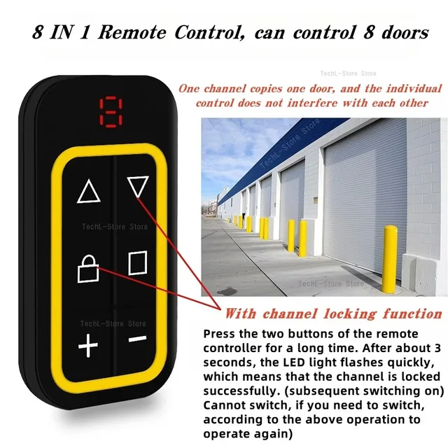 Multi Frequency 300-915MHZ Garage Door Remote Control Copy Duplicator 433mhz 868mhz Garage Remote Multi Brand Remote Control 6