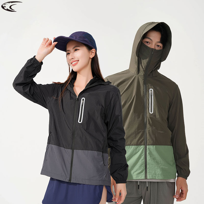 LNGXO Women's Men's Waterproof Anti-UV Windbreaker Camping Climbing Trekking Hiking Jacket Unisex Quick Dry Sun Protection Coat