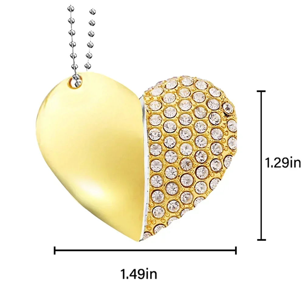 USB 3.0 금속 다이아몬드 크리스탈 하트 핑크 상자 USB 플래시 드라이브 16GB 32GB 64GB 128GB 메모리 스틱 엄지 드라이브 크리 에이 티브 선물 U 디스크