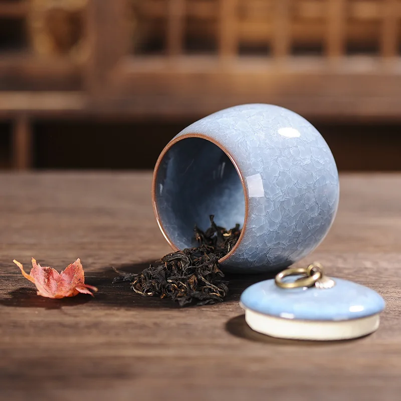 Tea Coffee Sugar Storage Jar China Crafts Decoration Mini Ceramic Jar Kitchen Storage Bottles & Jars Containers Home Decor New 2