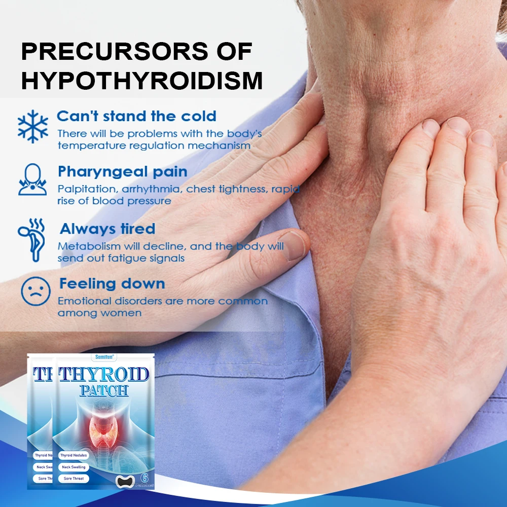 Thyroid Gland Lymph Nodes Patch 6pcs Lymphatic Detox Patch Neck Anti-Swelling Herbs Sticker Lymphpads Medical Plaster Relaxation lymph node patch