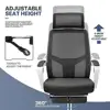 Mesh Gaming Desk Chair Set with Bookshelf Z-Shaped Modern Office Desk and Chair Easy to Assemble Sturdy Steel Frame Adjustable 6