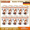 OSRAM Original H11 64211 PGJ19-2 Car Halogen Headlight 12V 55W 3200K Fog Light Auto Bulb  Standard Lamp Made In Germany (10PCS) 1