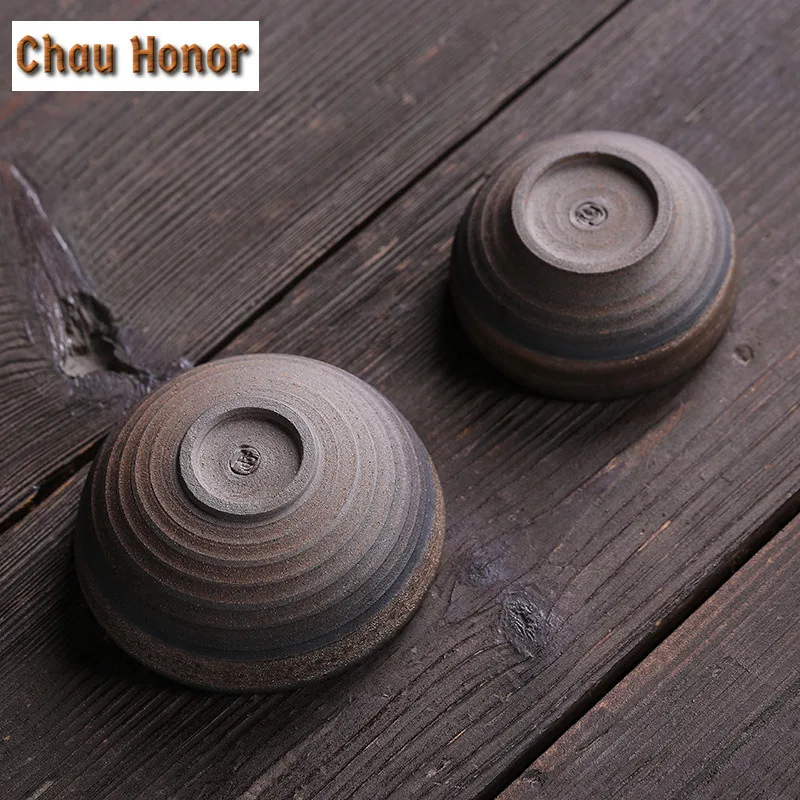 Retro Kiln Change Ceramics Master Cup Handmade Coarse Pottery Teacup Tasting Mug Tea Bowl Meditation Cup Tea Ceremony Drinkware