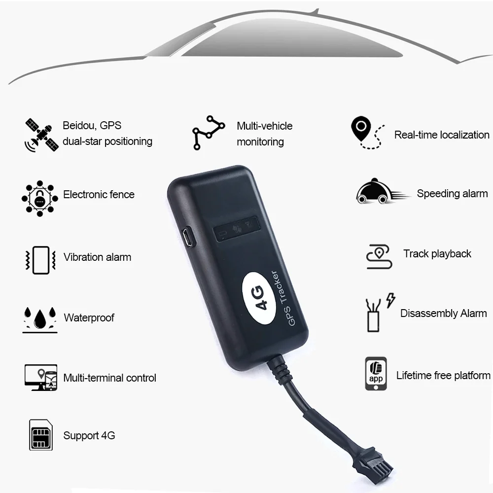 GPS Tracker Car Tracker DAGPS 4G GT02 4pin