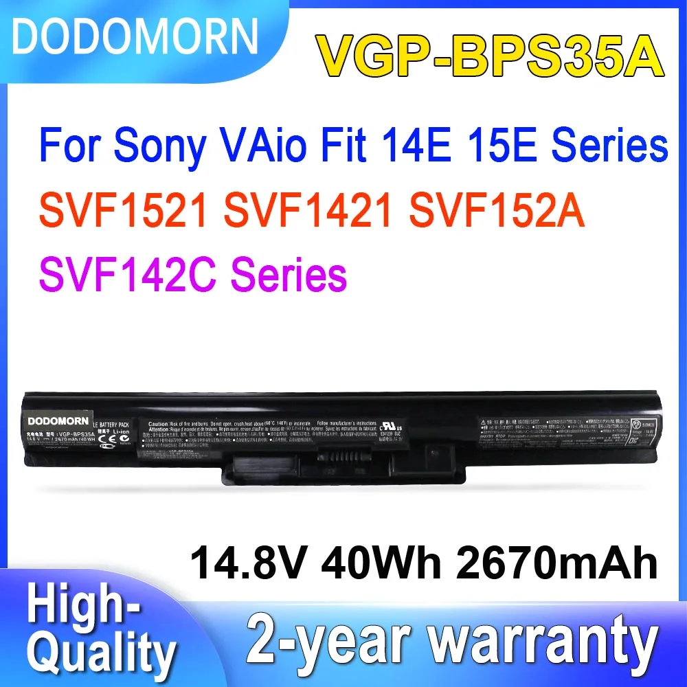 

DODOMORN для Sony Vaio Fit 14E 15E SVF14215SC SVF1521A2E SVF15217SC SVF15218SC SVF152A25T VGP-BPS35A аккумулятор 14,8 в 40 Втч 2670 мАч
