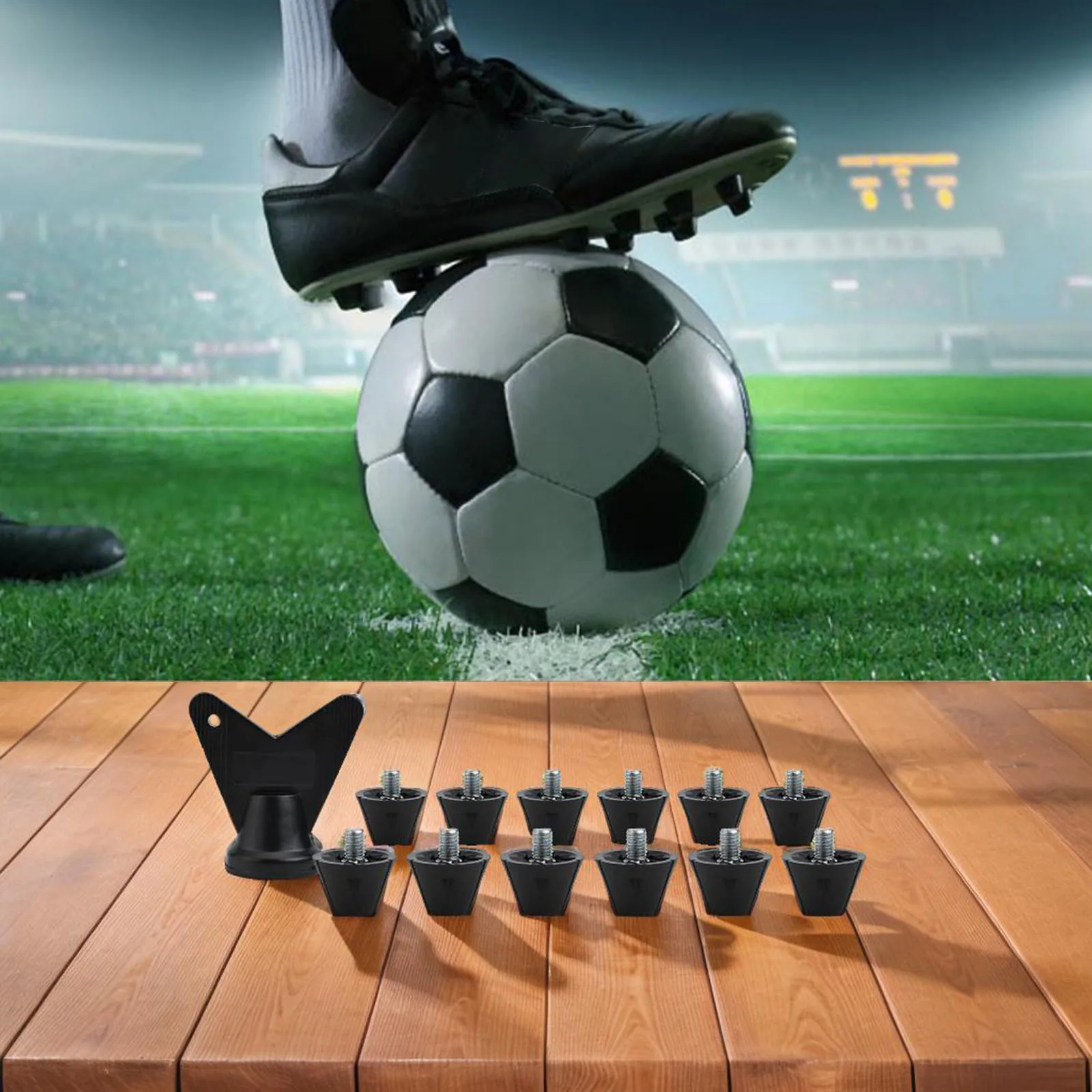 12Pcs Football Shoe Spikes Turf Soccer Boot Cleats Firm Ground Stable M5 Threading Screw 7/10/13/16mm Anti Slip Replacement Stud football boot spikes