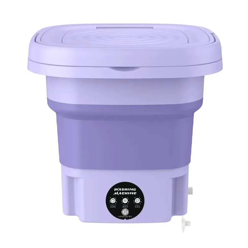 Telescopic foldable mini washing machine portable and lightweight household automatic washing machine sock cleaning