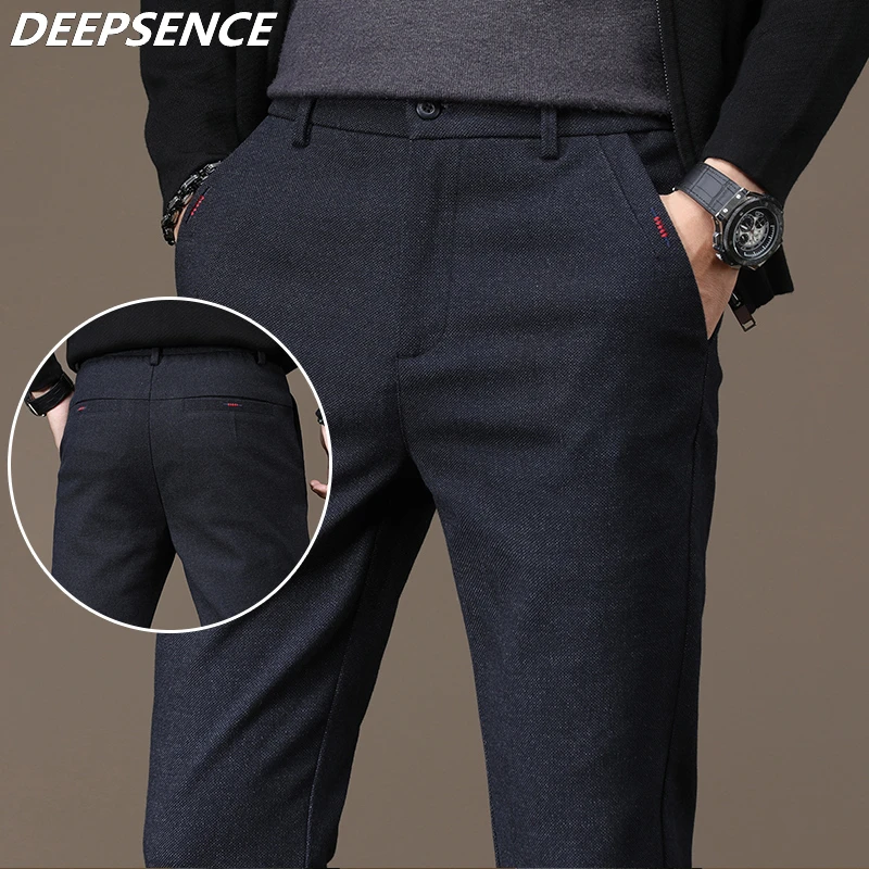 2022 Spring Autumn Office Business Stretch Pants Men Fashion Straight