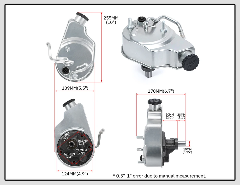 مضخة توجيه كهربائية مع خزان لـ 96-07 جي إم سي يوكون شيفروليه تشيفي تاهو سيلفرادو 15076608 15076609 15076611 15077366 15077397