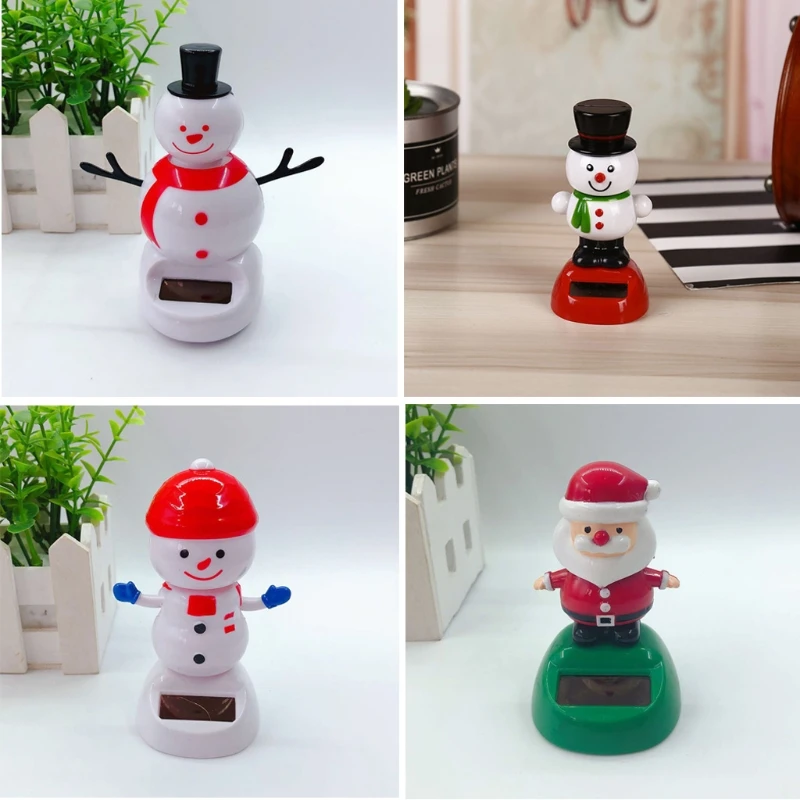 AimdonR 3 Pcs Figure Solaire Elk Père Noël Bonhomme de Neige Figure Solaire  Bobble-Head Figurines pour Bureau De Voiture Tableau De Bord Décoration :  : Cuisine et Maison