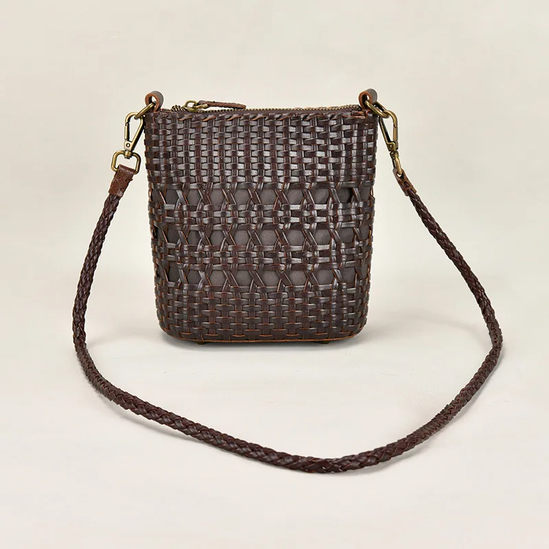 Vintage Leather Woven Dillard's bag