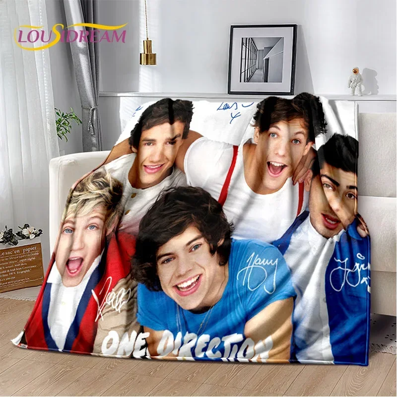 3D One-Direction Rock 1D Combinatio HD Soft Flannel Blankets,Throw Blanket Comfortable Blanket for Picnic Beds Sofa Home Bedroom 5