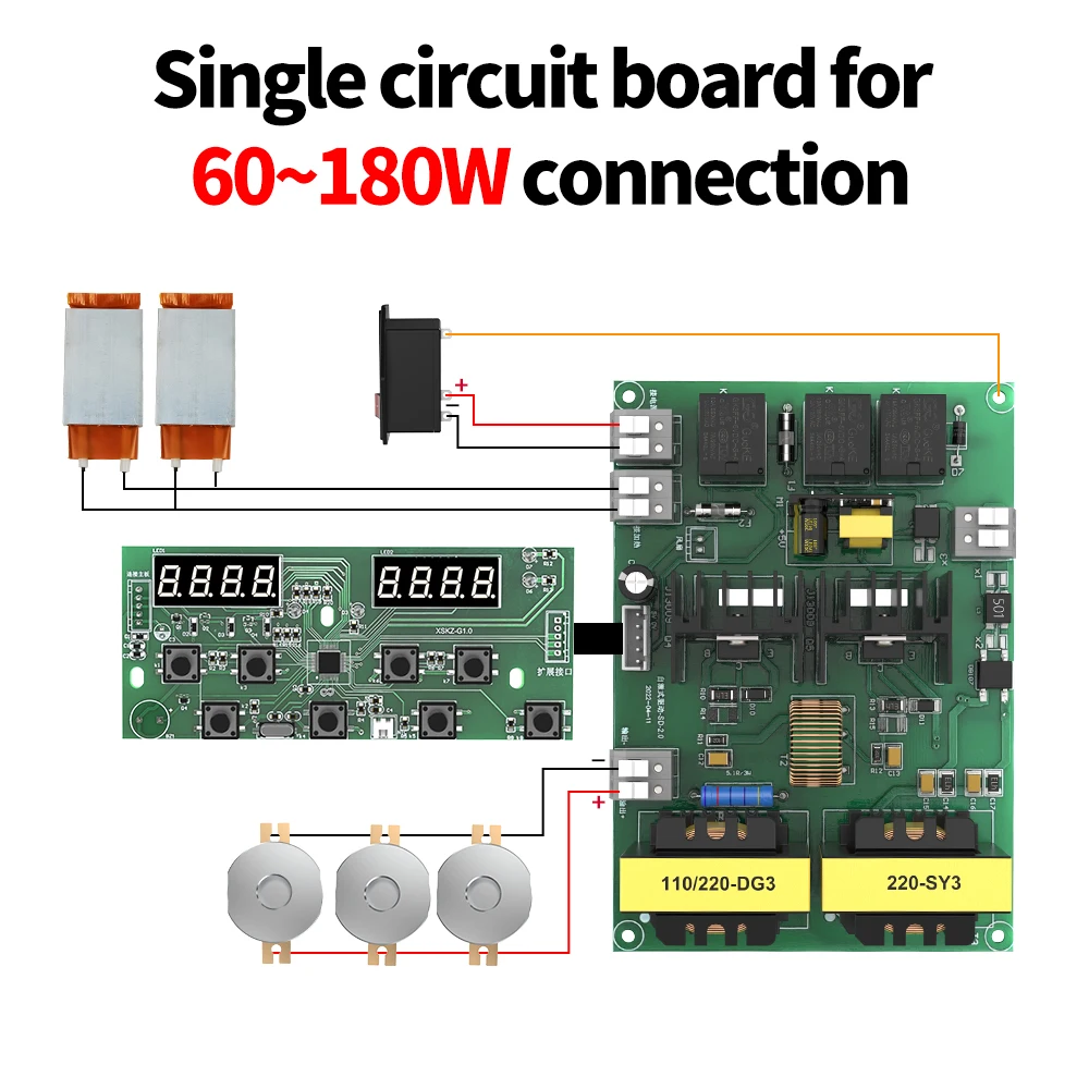 Ultrasonic Cleaning Accessories 60~900W DIY Kits 40KHz Ultrasound Transdcuer Drive PCB Digital Controrl Parts 4