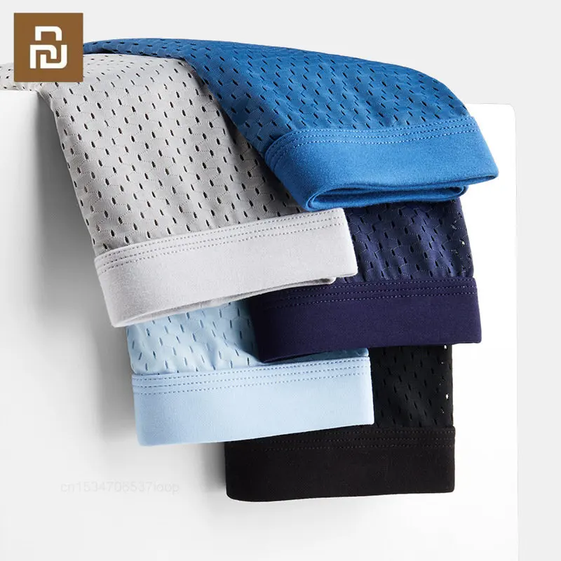 

Трусы-боксеры Youpin 3 шт./лот мужские, летние дышащие быстросохнущие Трусы из ледяного шелка, большие размеры