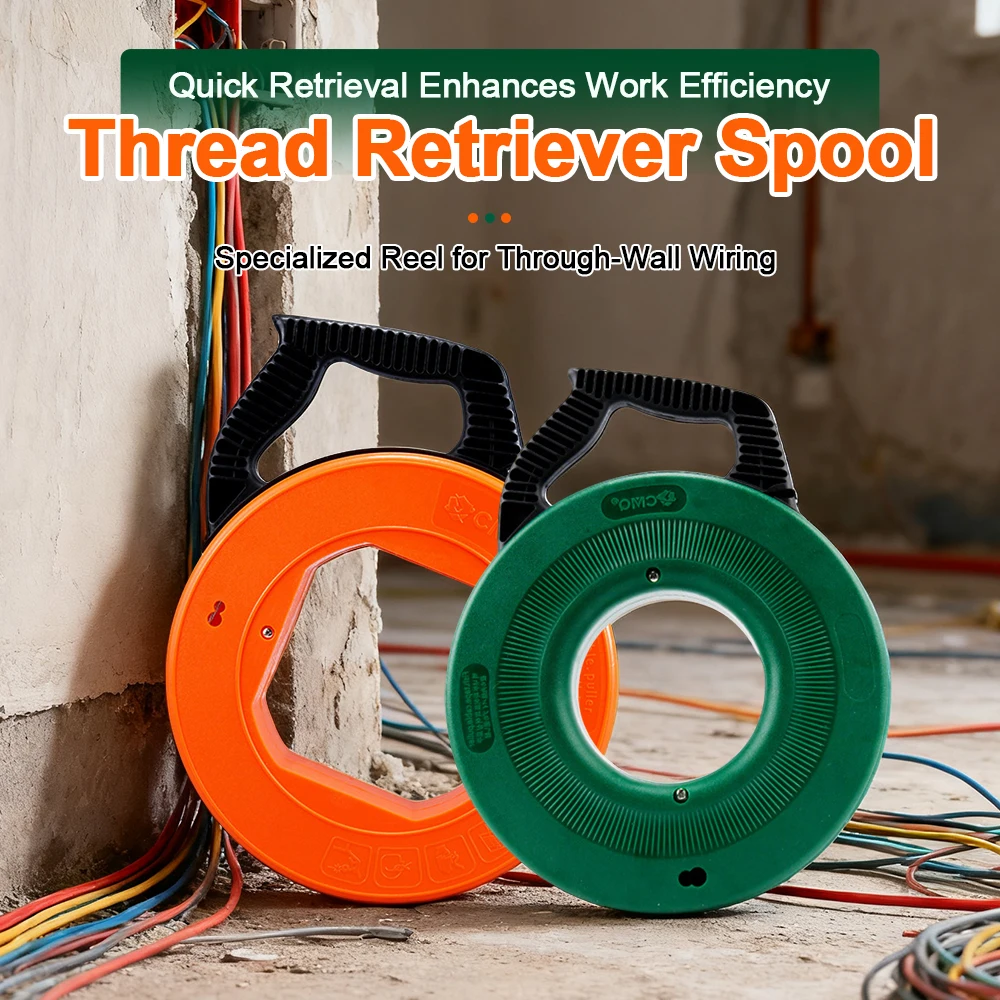 สายร้อยสายไฟฟ้า, ยาว 98 ฟุต x กว้าง 0.235 นิ้ว ผลิตจากเหล็กสำหรับงานหนัก, สลักด้วยเลเซอร์เพื่อการวัดท่อร้อยสาย 1