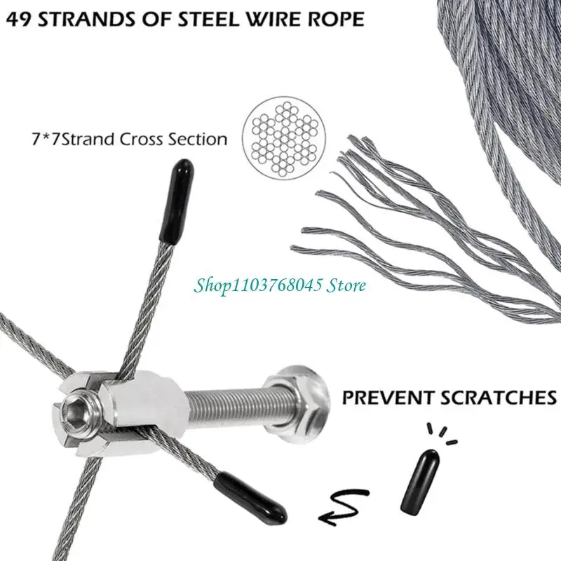 R53F 52 Zoll Edelstahl Garten Kletterdraht Seil Hochleistungsresistent Freien Freien – Detail 9