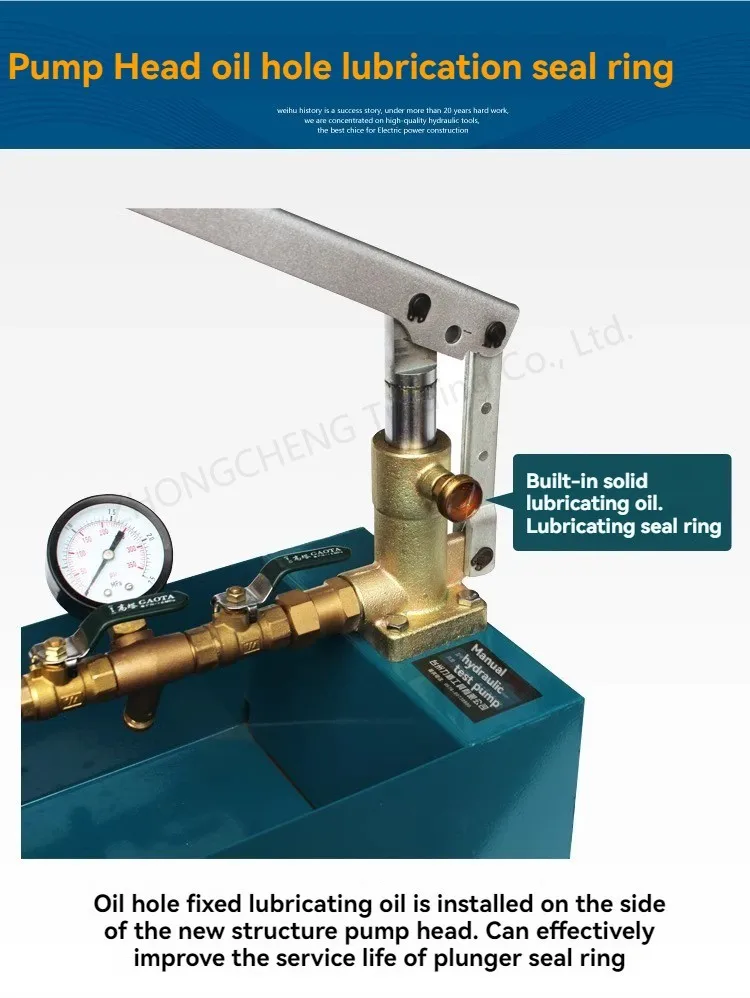 Manual Test Separately Pressurized Pipeline Pressure Pump Fitting Link Pump Head