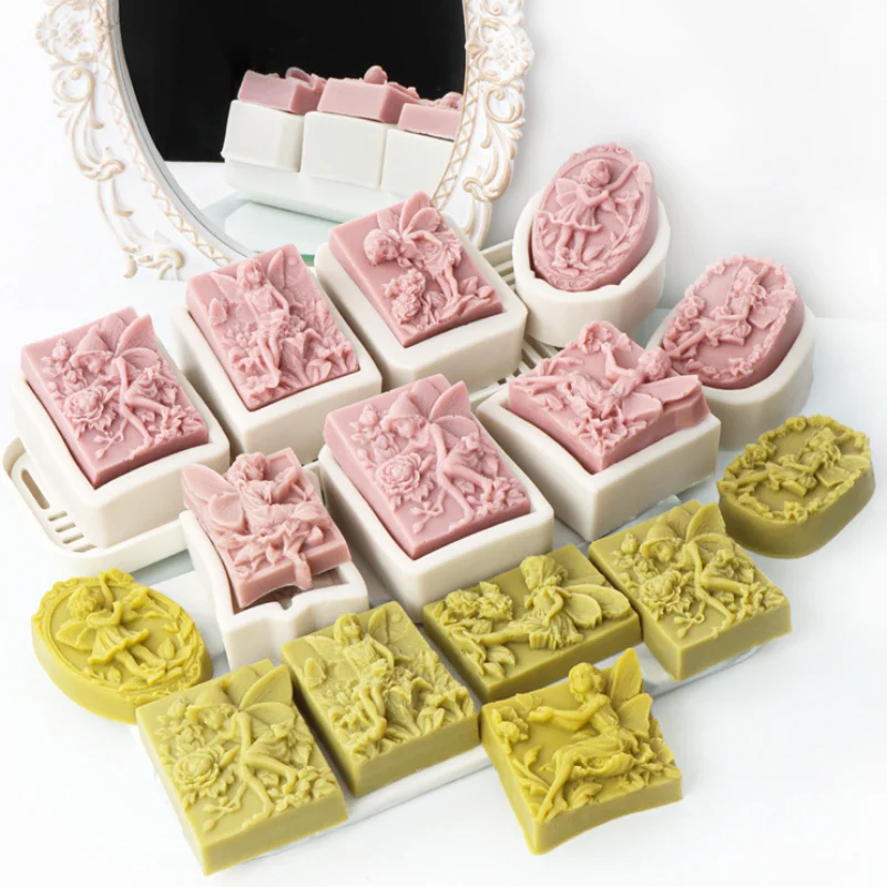Flower Fairy Silicone Soap Mold DIY Elf Angel Girl Candle Resin Plaster Chocolate Mould Home Decor Gifts
