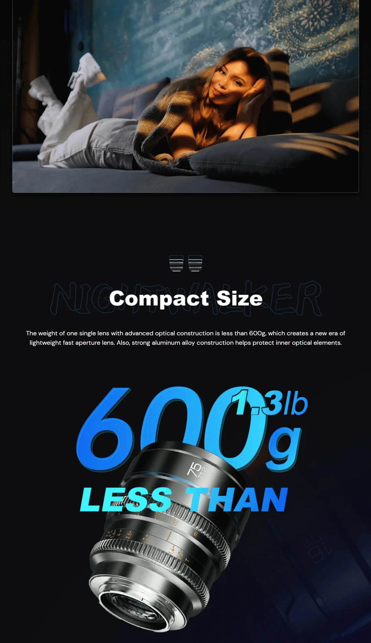 SIRUI NightWalker Series 16mm 24mm 35mm 55mm 75mm T1.2 Cine Lens for Sony E FX3