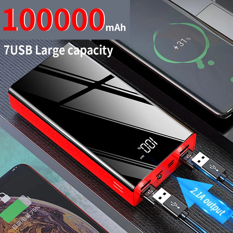 

Внешний аккумулятор с 4usb-портами, 100000 мАч