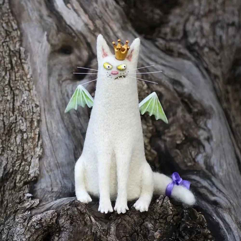Quirky Handmade Wool Felt Animal Companions - Mini Decor
