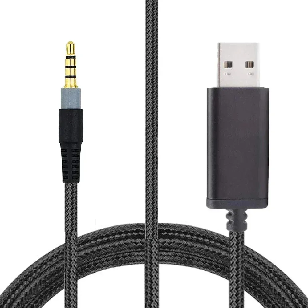 

Nylon Braided OFC Replacement USB A 7.1 Surround Sound Cable Extension Cord For Redragon H510 Zeus Wired Gaming Headsets