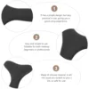 6 Pcs Comb Eyebrow Shaving Makeup Brush Silicone Spatula Women Girls Black Combs Miss 3