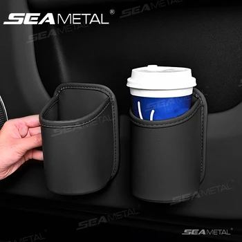 SEAMETAL Universal Car Door Cup Holder Box Back Clip Design Drink Rack Storage Bin Car Seat Back Water Cup Box Organizer Pocket 1