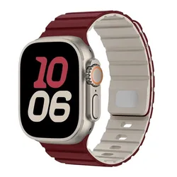 Silicone Magnetic Bracelet Watch Band for S10 42-38 40 41mm (12 white starlight)
