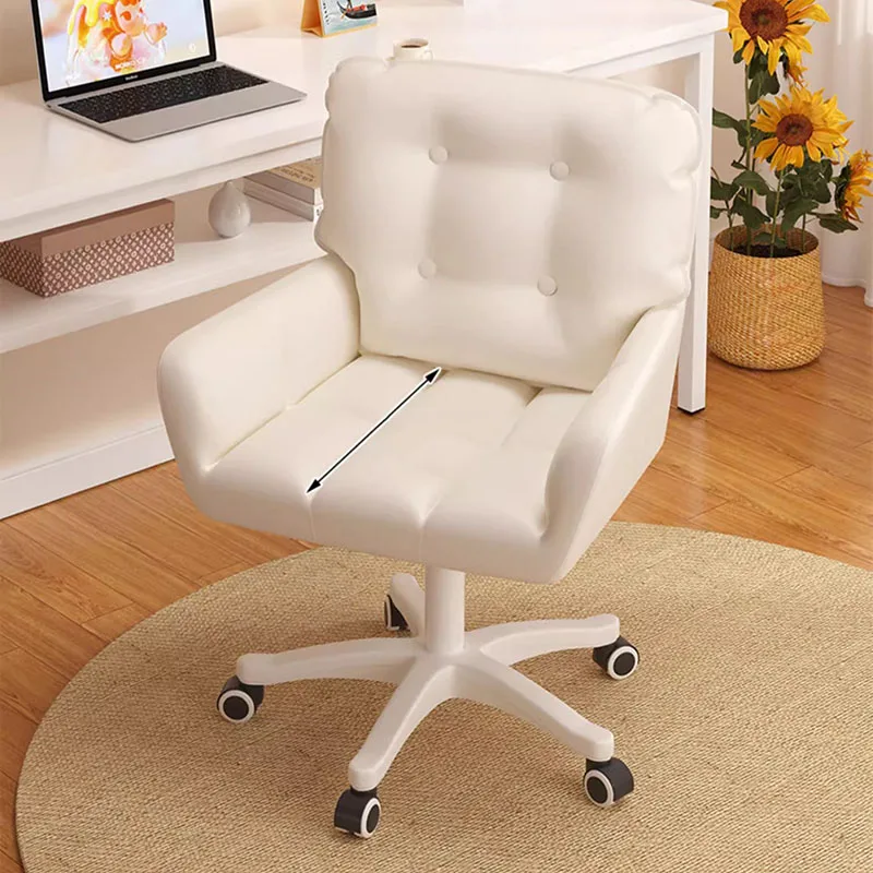 

Living Room Chair Makeup Stool Comfy Women Bar Mobile Vanity Chair Lazy Modern White Tabouret Coiffeuse Nordic Furniture