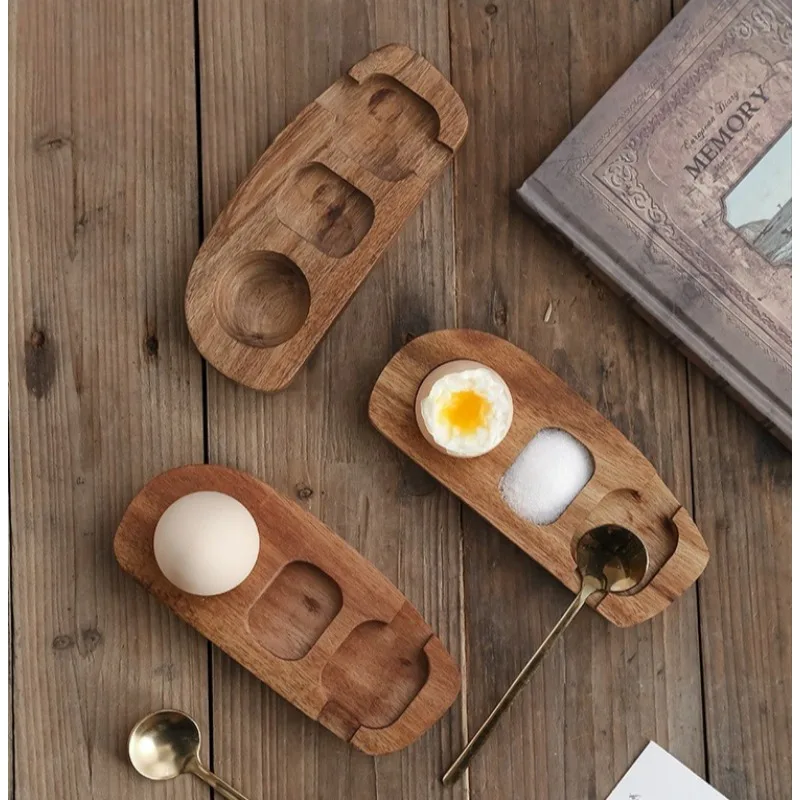 The New Chinese Style Wooden Egg Tray Is Simple, Convenient, and Exquisite, Suitable for Restaurant Tableware and Supplies