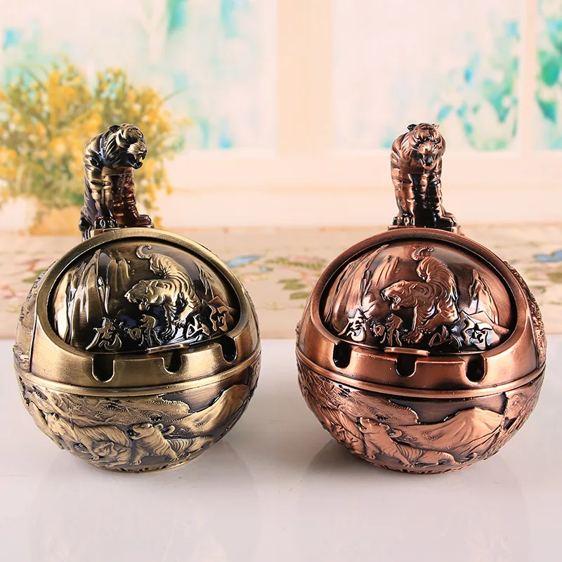 Animal Ashtray Ashtray of The Chinese Zodiac Metal Cigar Living Room Office Smoking Accessories Portable Boyfriend Gifts portable ashtray cigarettes ashtray metal ashtray